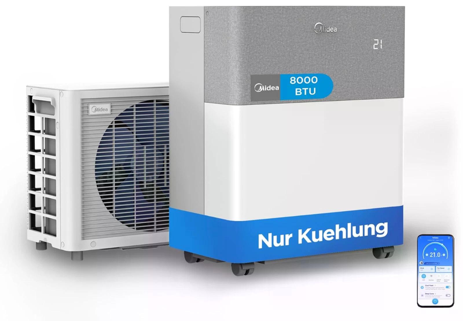 Midea PortaSplit Cool – Mobile Split-Klimaanlage - 2,3 kW - 8.000 BTU