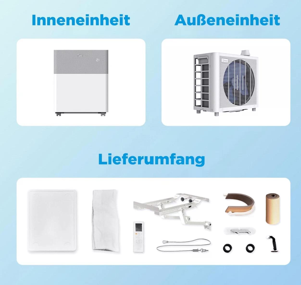 Midea PortaSplit Cool – Mobile Split-Klimaanlage - 2,3 kW - 8.000 BTU